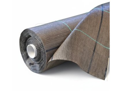 Tkaná textilie, agrotextilie 100g/m2, 50m x 1,05m - hnědá + plastové kolíky ZDARMA