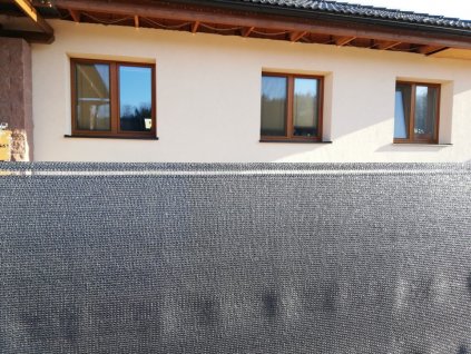 Stínící tkanina na plot – rašlový úplet 100 %, 200 g/m², 150 cm × 50 m, antracit