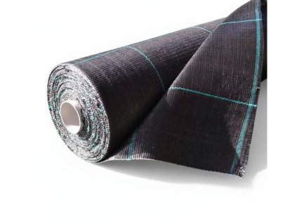 Tkaná textilie, agrotextilie 100g/m2, 100m x 3,3m, přeložená - černá