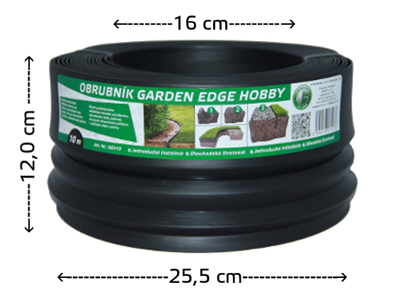 Grate Garden Edge Hobby obrubník 10 m - černý ZAHRADA Sklad6 0891 >100