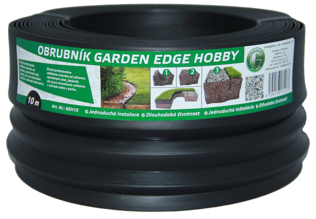 Grate Garden Edge Hobby obrubník 10 m - černý ZAHRADA Sklad6 0891 100
