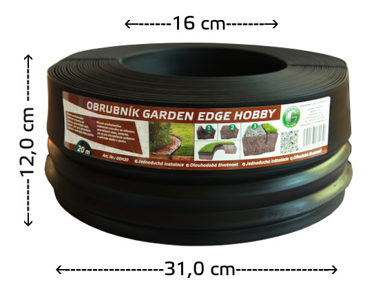 Grate Garden Edge Hobby obrubník 20 m - černý ZAHRADA Sklad6 0893 >100