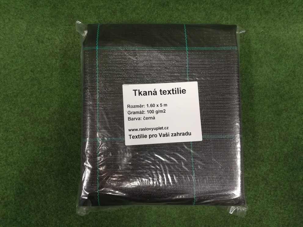 Agrojutex Tkaná mulčovací textílie agrotextílie, 100g/m2, 5m x 1,6m - černá ZAHRADA Sklad6 0310