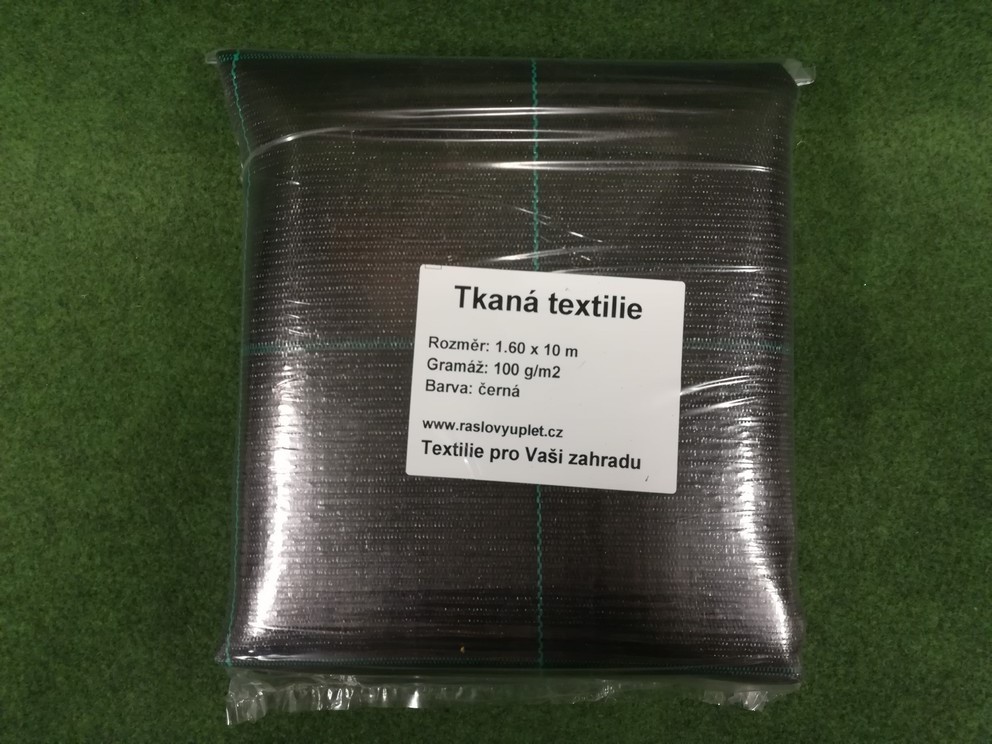 Agrojutex Tkaná mulčovací textílie agrotextílie, 100g/m2, 10m x 1,6m - černá ZAHRADA Sklad6 0313