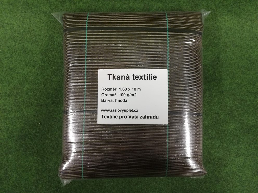 Agrojutex Tkaná mulčovací textílie agrotextílie, 100g/m2, 10m x 1,6m - hnědá ZAHRADA Sklad6 0315