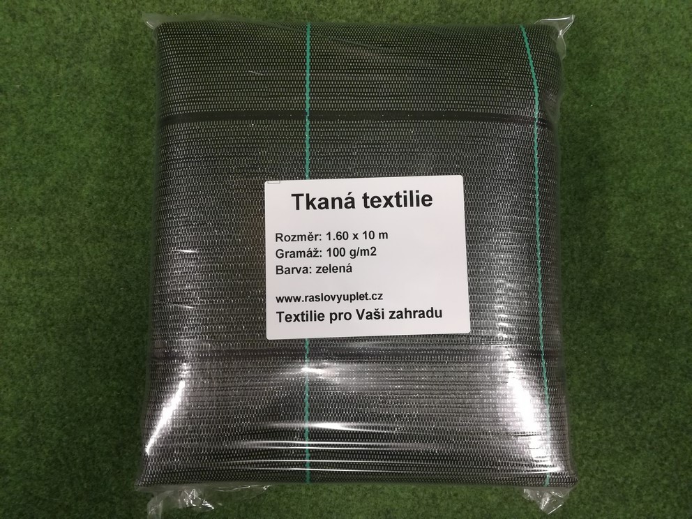 Agrojutex Tkaná mulčovací textílie agrotextílie, 100g/m2, 10m x 1,6m - zelená ZAHRADA Sklad6 0314