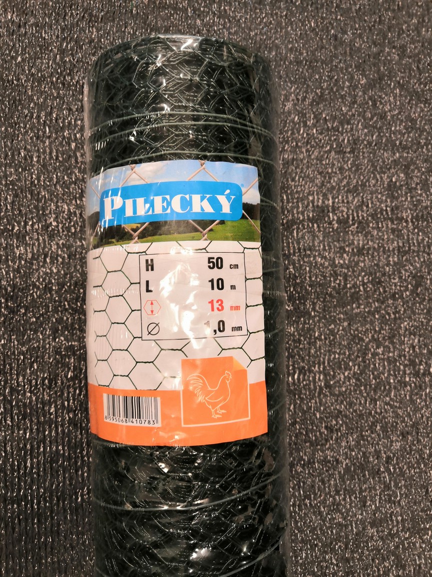 Pilecký Chovatelské šestihranné pletivo poplastované (Zn + PVC) 13mm - výška 50cm - 10m ZAHRADA Sklad6 0970 >100
