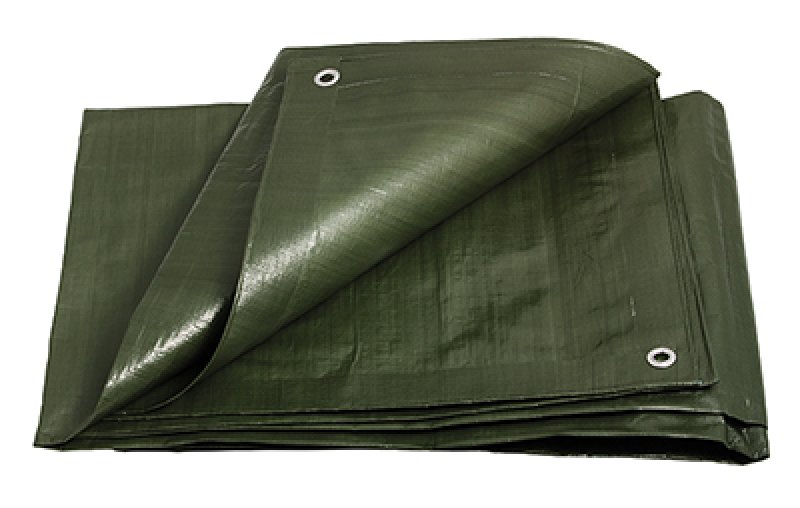 Levior Zakrývací plachta s oky, 200g/m2, PROFI zesílená - 10 x 15m, zelená ZAHRADA Sklad6 0695