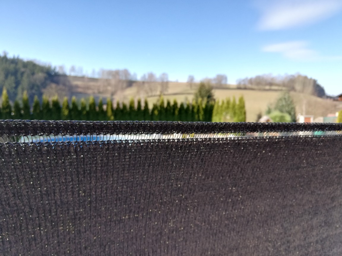 GTEX Stínící tkanina na plot – rašlový úplet 100 %, 200 g/m², 150 cm × 50 m, antracit ZAHRADA Sklad6 0032