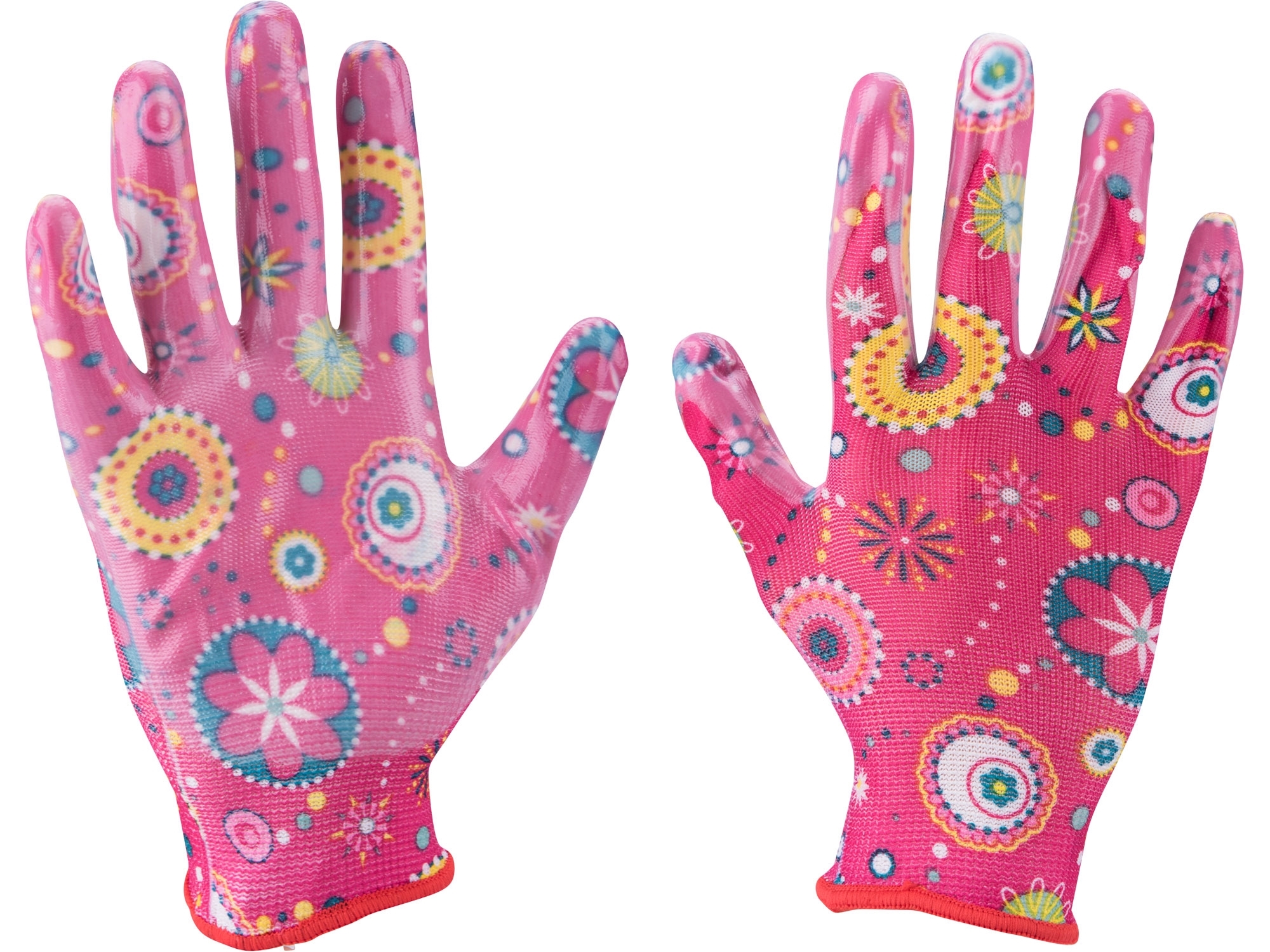EXTOL Lady Pracovní rukavice zahradní nylonové polomáčené v nitrilu, velikost 7 - růžové ZAHRADA Sklad6 3013 100