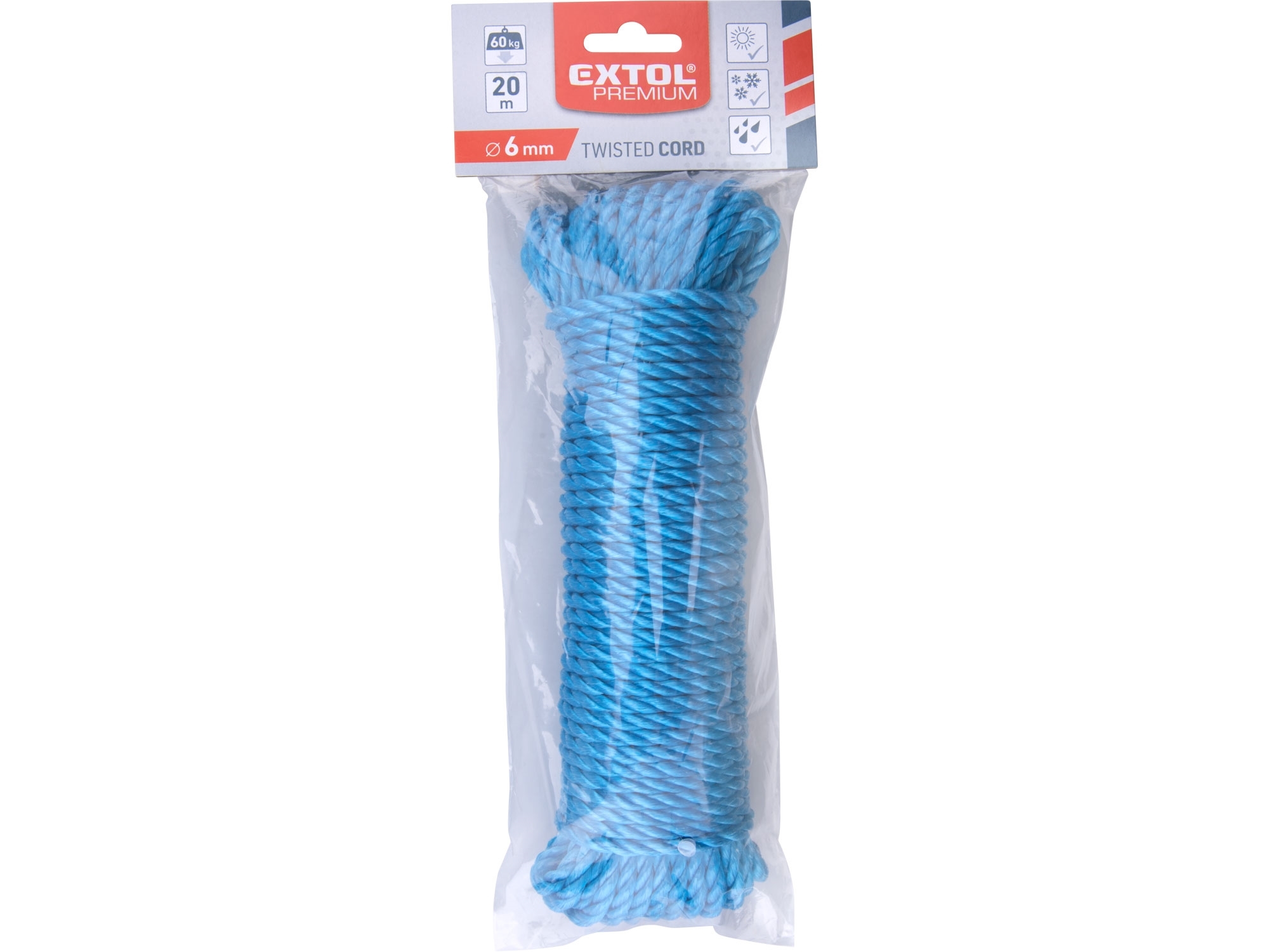 EXTOL PREMIUM Nylonová stáčená šňůra – 6 mm x 20 m, modrá ZAHRADA Sklad6 1504 >100