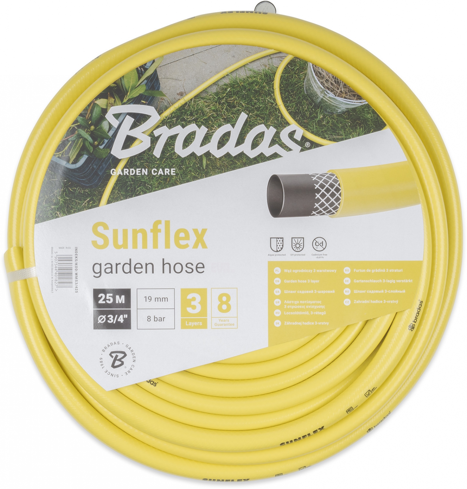 Hadice zahradní Bradas Sunflex 3/4" 25 m - ŽLUTÁ 0521 ZAHRADA Sklad6 0521 100