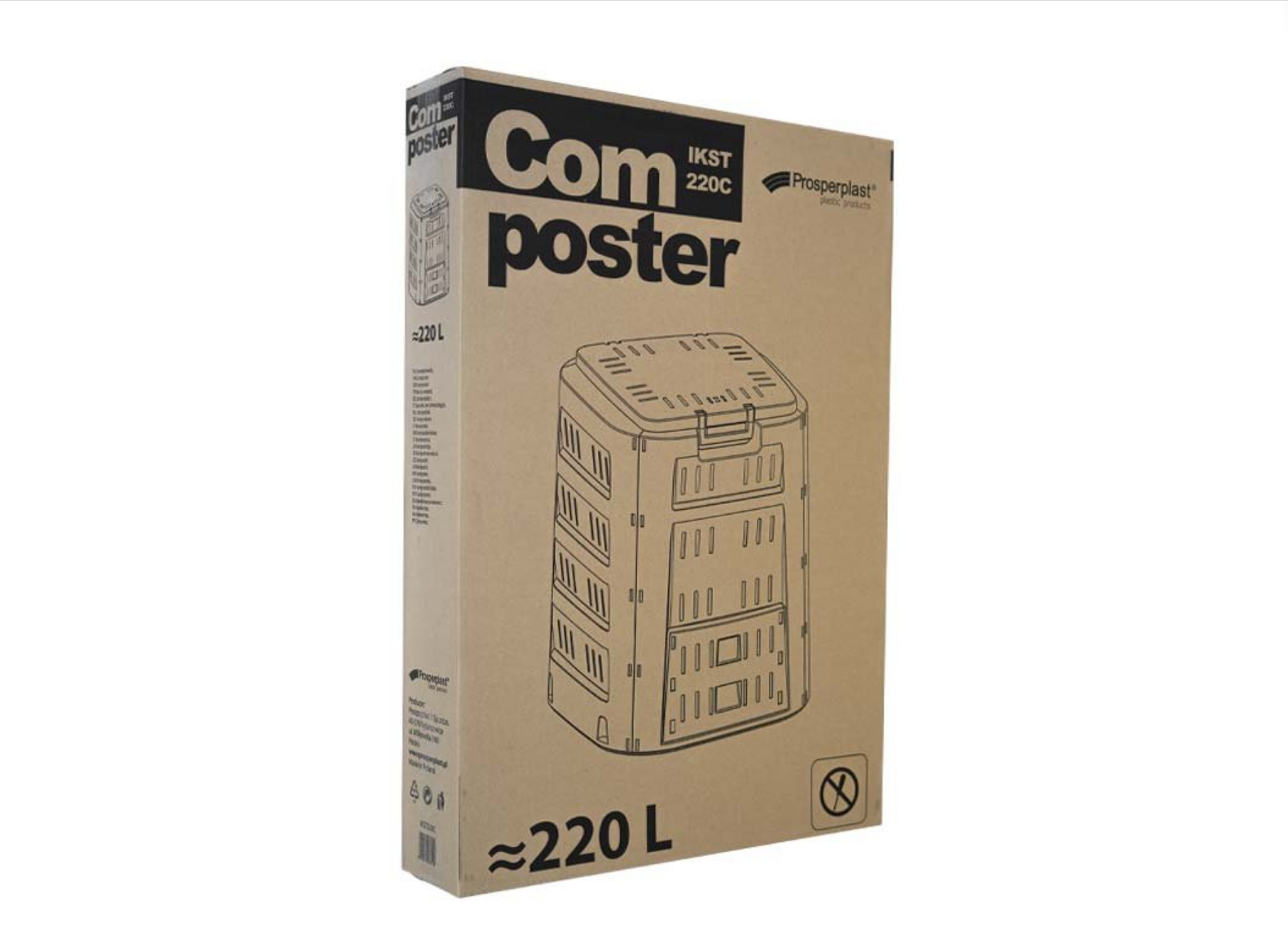 Prosperplast Kompostér zahradní plastový Compogreen 220 l 1365 ZAHRADA Sklad6 1640 >100