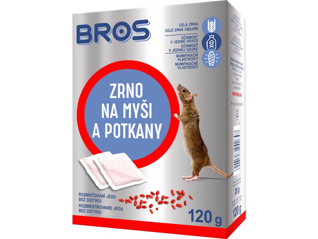 BROS zrno na myši, krysy a potkany 6x20 g 1328 ZAHRADA Sklad6 1328 100