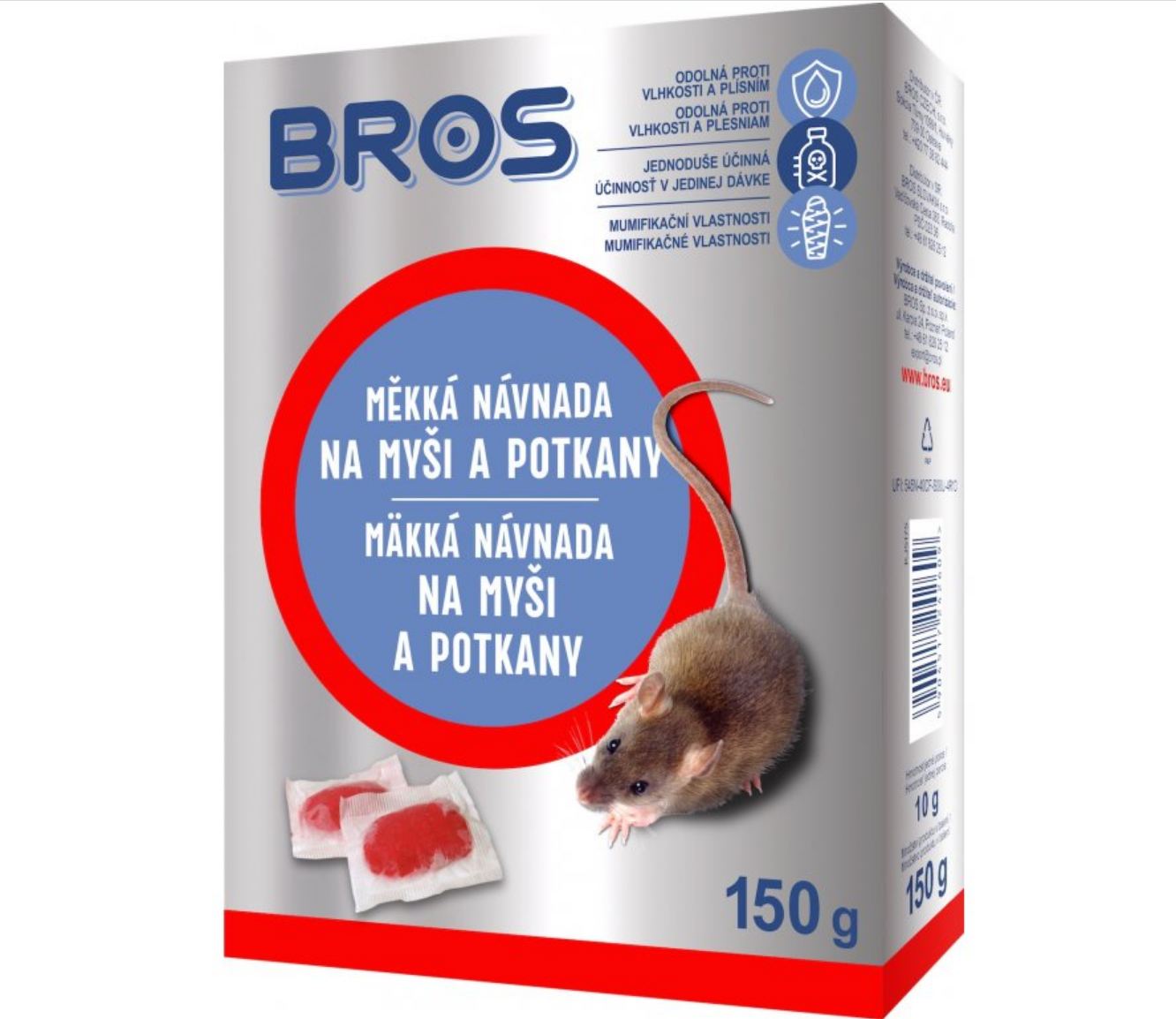 BROS měkká návnada na myši, krysy a potkany 150 g 1329 ZAHRADA Sklad6 1329 100