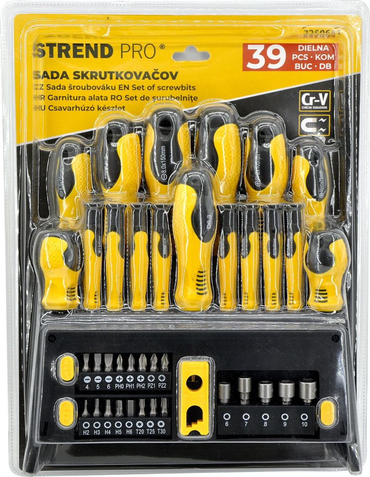 Šroubováky a nástavce STREND PRO CrV včetně stojanu 39 ks 1299 ZAHRADA Sklad6 1255 >100