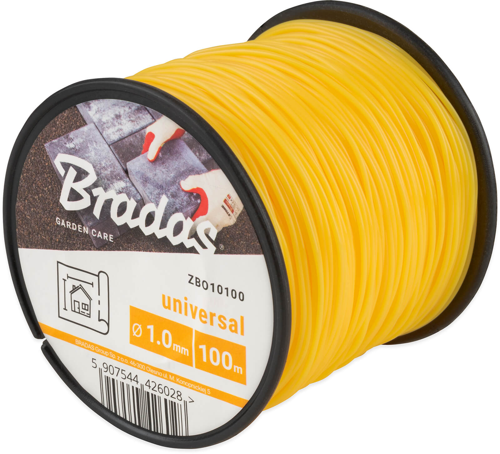 Stavební provázek BRADAS 1mm x 100m, žlutý 1298 ZAHRADA Sklad6 1298 >100