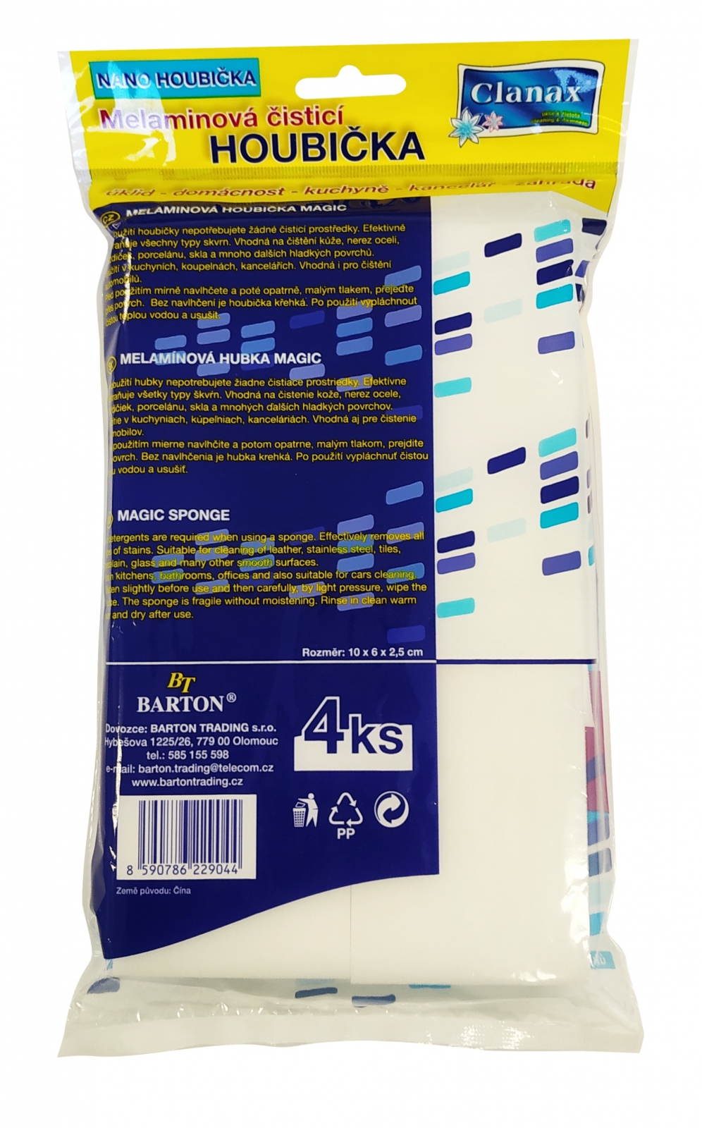 Clanax Nano houbička MAGIC – melaminová houba 4 ks 3415 ZAHRADA Sklad6 3415
