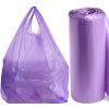 Pytle na odpadky Vaxon 60 l – 20 ks, 15 µm, s uchy, fialové