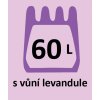 Pytle na odpadky Vaxon 60 l – 20 ks, 13 µm, vázací, fialové, vůně levandule