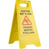 Bezpečnostní cedule 60 × 30 cm – Pozor! mokrá podlaha / Caution Wet Floor (CZ/EN)