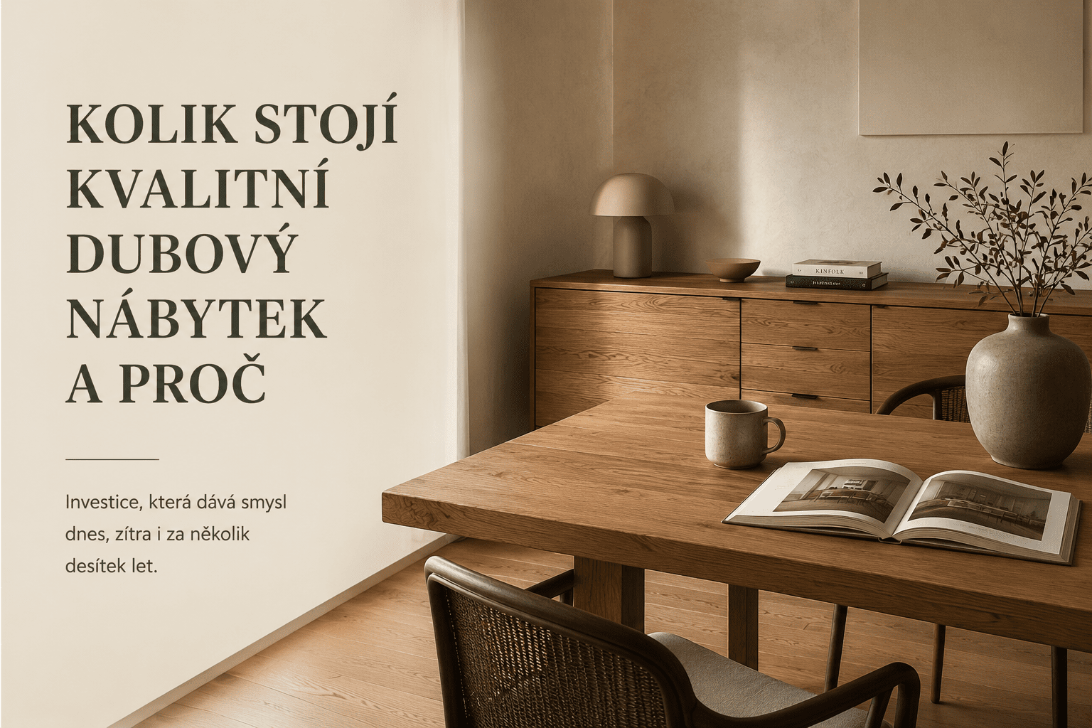 Kolik stojí kvalitní dubový nábytek a proč