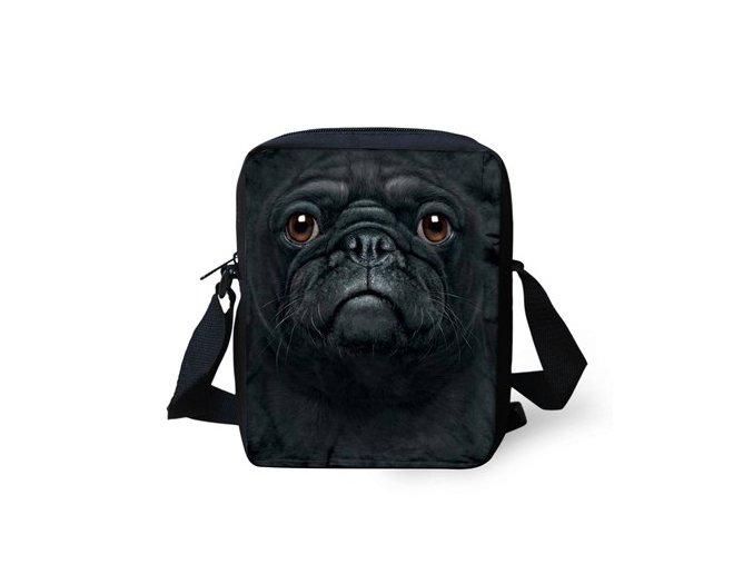 Messenger mopsík "ALL BLACK"