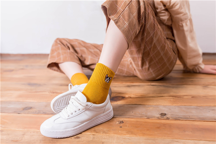 Ponožky s buldočkem Barva: Žlutá