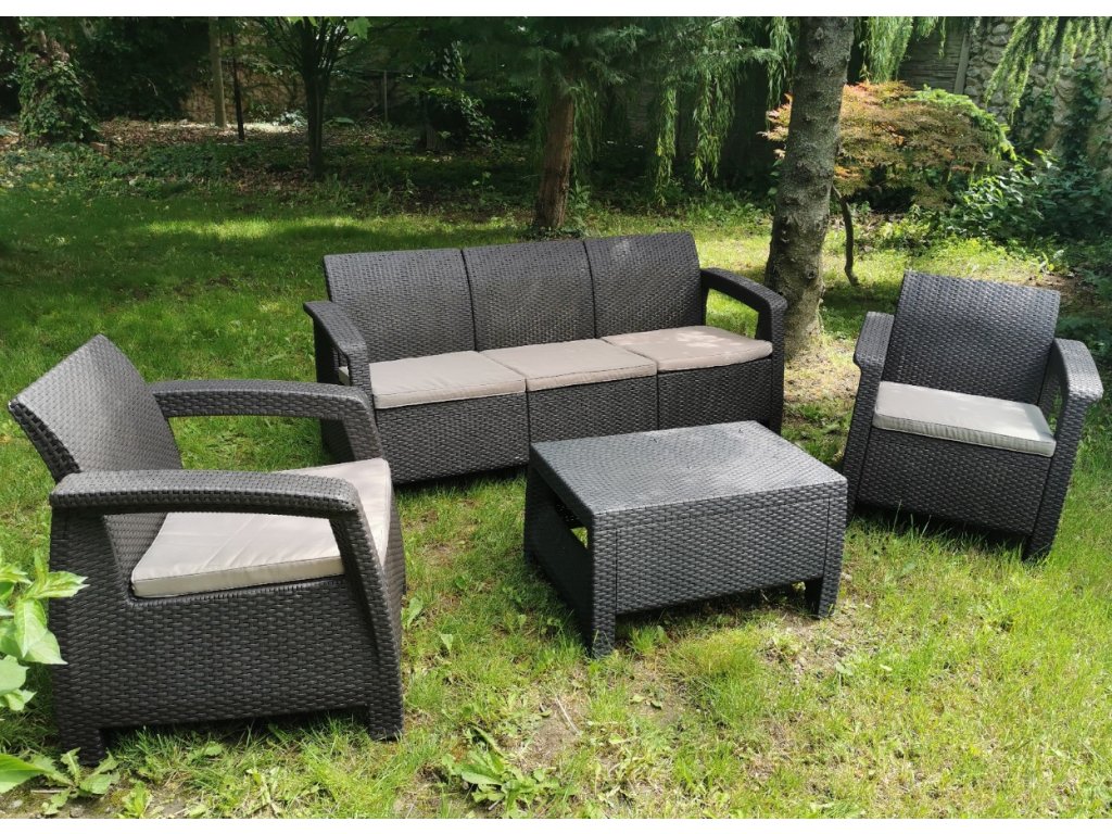 Set 3+1+1 a stolík ratanový záhradný nábytok ratanea.sk