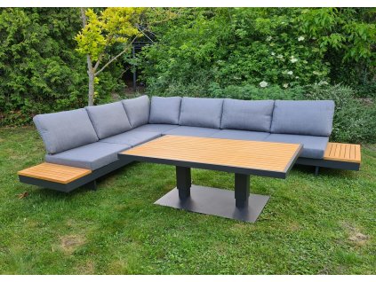 luxusný multifunkčný hliníkový záhradný nábytok marco tmavosivý ratanea.sk 1