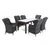 záhradný jedálenský ratanový nábytok kingston 180 tmavosivy ratanea sk0