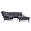 záhradný rohový hliníkový nábytok LINA tmavosivý ratanea.sk2