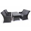 záhradný jedálenský ratanový nábytok BERKLEY 2 tmavosivý Ratanea.sk