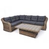 záhradný rohový ratanový nábytok MONTE CARLO hnedosivý ratanea.sk