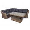 záhradná ratanová rohová súprava monte carlo hnedosivá ratanea.sk