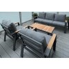 záhradný hliníkový nábytok EMOT 3 ratanea.sk s tmavými poduškami ratanea.sk 1