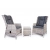 balkónový terasový ratanový nábytok kingsman svetlosivý s tmavosivými poduškami ratanea.sk 1