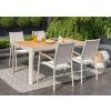 záhradný hliníkový jedálenský set PORTALS svetlosivý ratanea.sk (0)