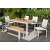 záhradný hliníkový jedálenský nábytok portals 160 s lavičkou ratanea.sk 1