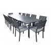 záhradný hliníkový jedálenský nábytok mayfair eclipse 340 s 12 stoličkami ratanea.sk