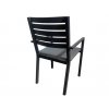 záhradná hliníková jedálenská stohovateľná stolička mayfair tmavosivá ratanea.sk 5 (1)