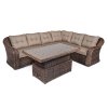 zahradný ratanový rohový nábytok monte carlo hnedočierny ratanea.sk – pravý roh