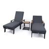dve hliníkové záhradné tmavosivé lehátka emot so stolíkom a tmavými poduškami ratanea.sk