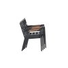 hliníková záhradná jedálenská stohovateľná stolička FELINI tmavosivá ratanea.sk 3
