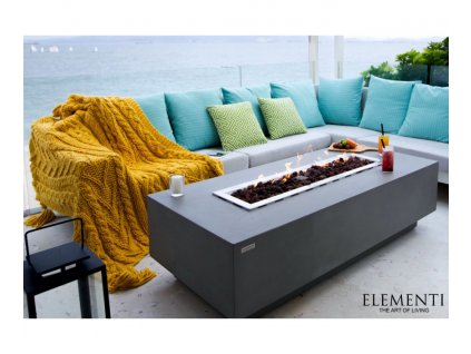 Luxusní zahradní stůl s ohništěmre sk stol s plynovym ohniskom ohrievac krb 900x750