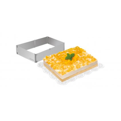 Nastavitelná forma na dort obdélníková Delícia 28x20–50x34 cm