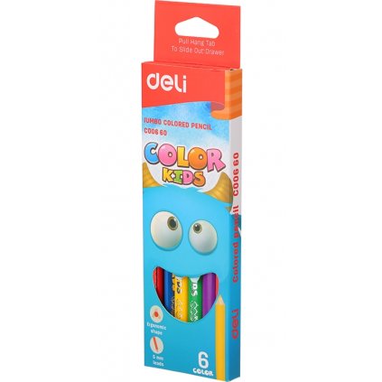 color pencils deli stationery color kids 6 colors original 6710