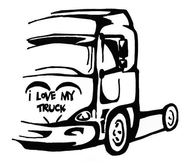 Zde můžete zakoupit samolepky "I love my truck"