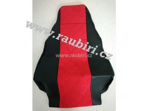 Potahy MAN do 2017 černé - červený střed, oba pásy ze sedačky