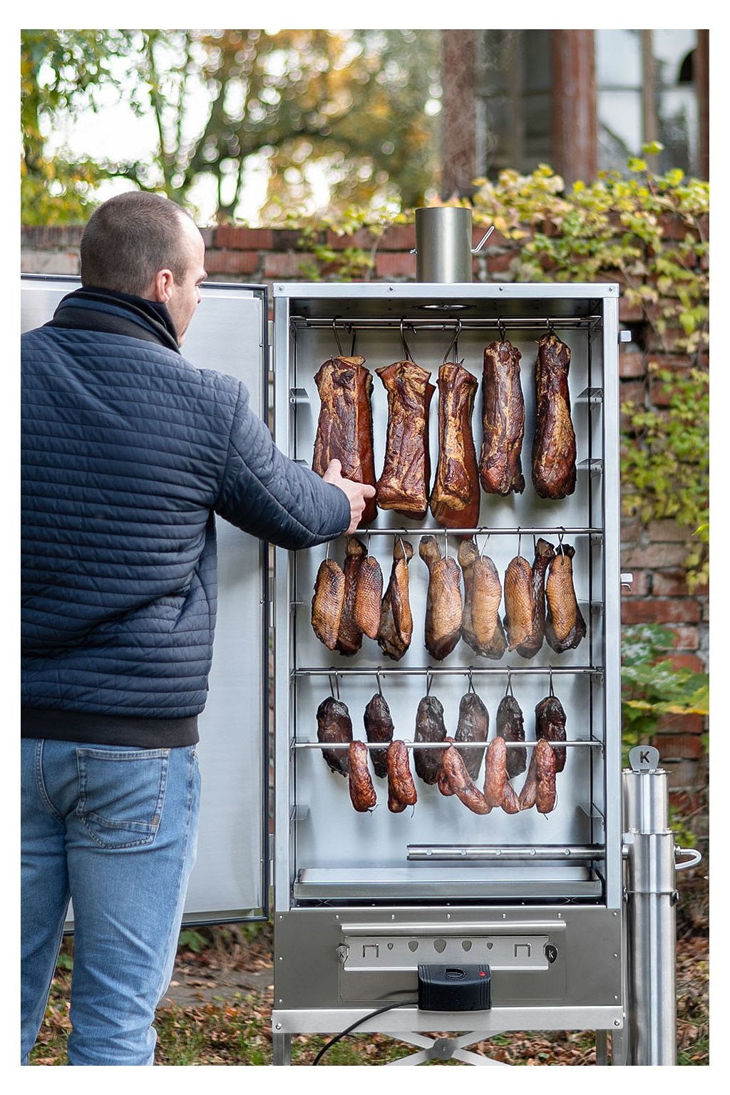 SMOKEMEISTER® '200' Halbautomatischer verglaster isolierter Räucherschrank